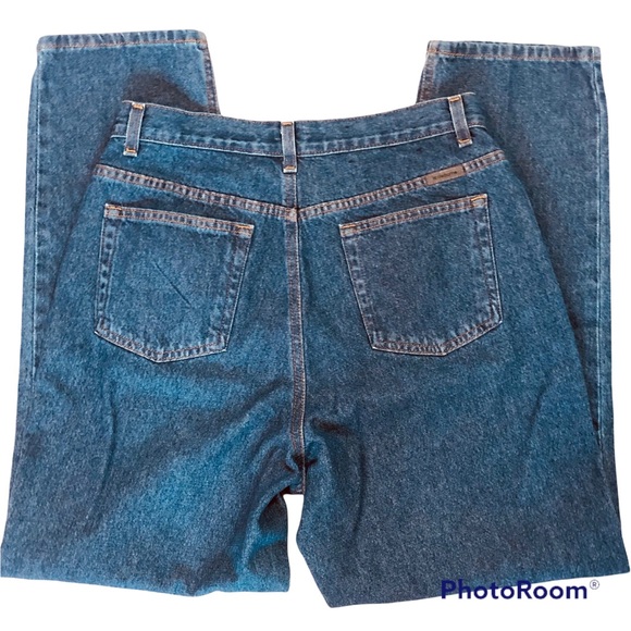 Liz Claiborne vintage med blue wash jeans classic high rise straight leg Sz 10S - Picture 5 of 14